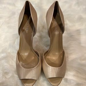 👡Cream GB peep toe👡